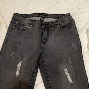Black distressed Baccini jeans